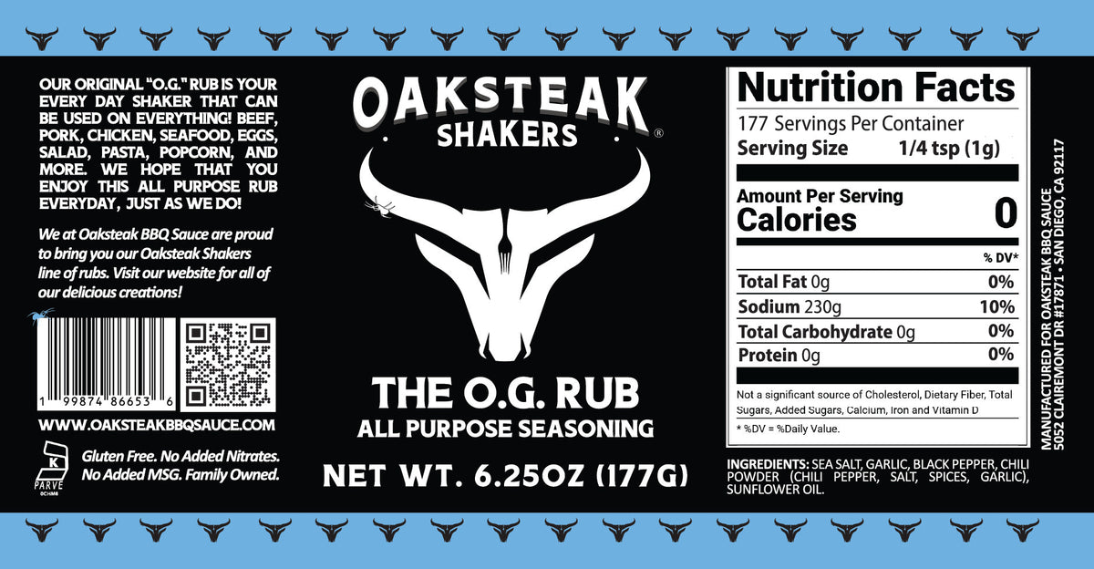 Oaksteak Shakers - The O.G. Rub All Purpose Seasoning