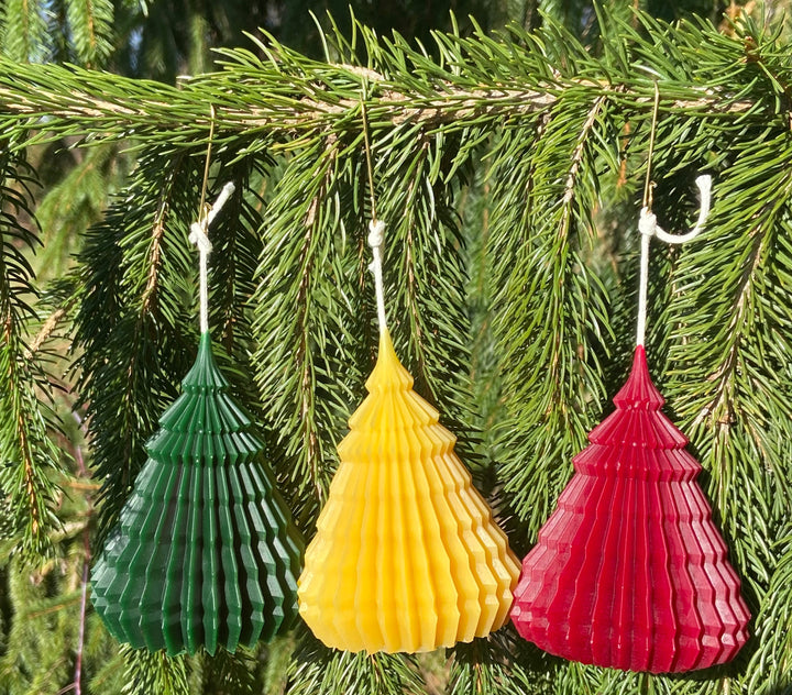 Origami Christmas Tree Candle