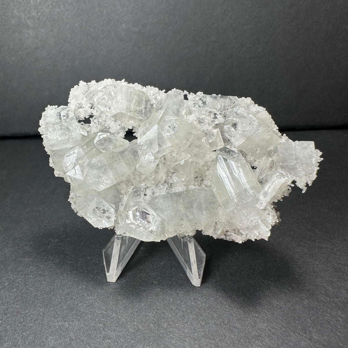 Clear Apophyllite Crystal Cluster Micro Specimen from India