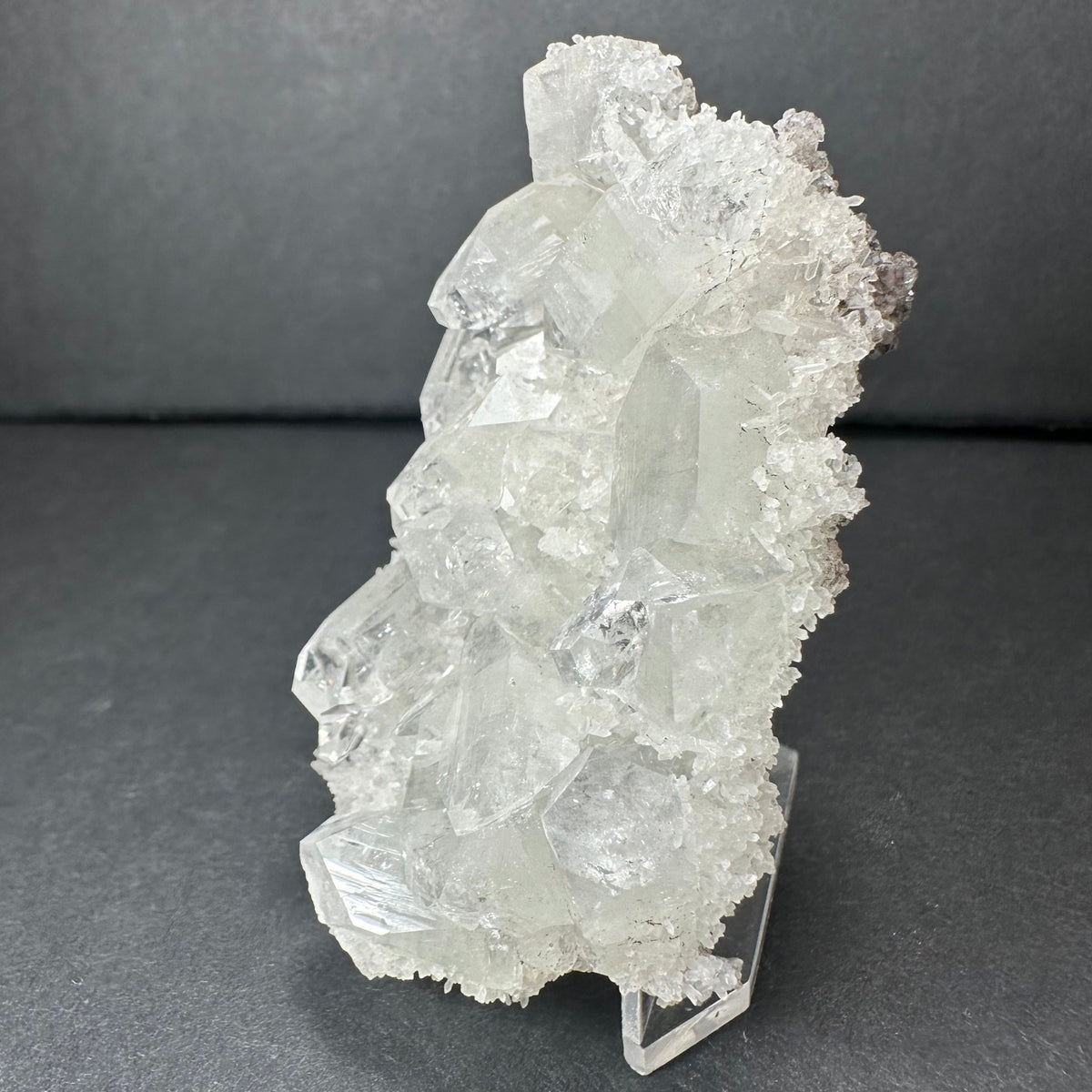 Clear Apophyllite Crystal Cluster Micro Specimen from India