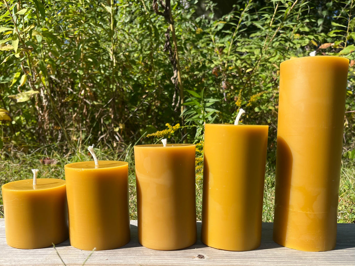 Indiana Beeswax Pillar Candle