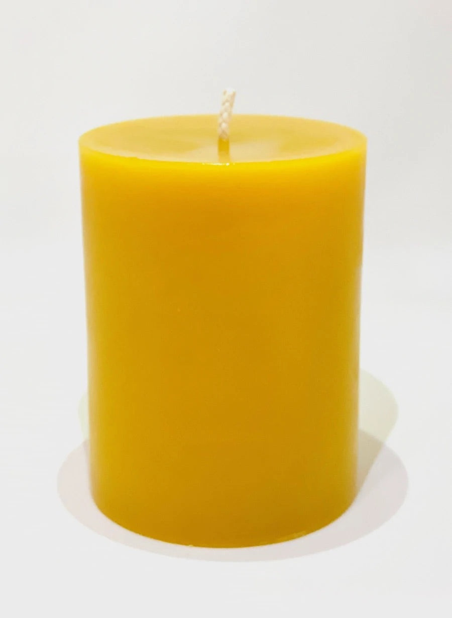 Indiana Beeswax Pillar Candle