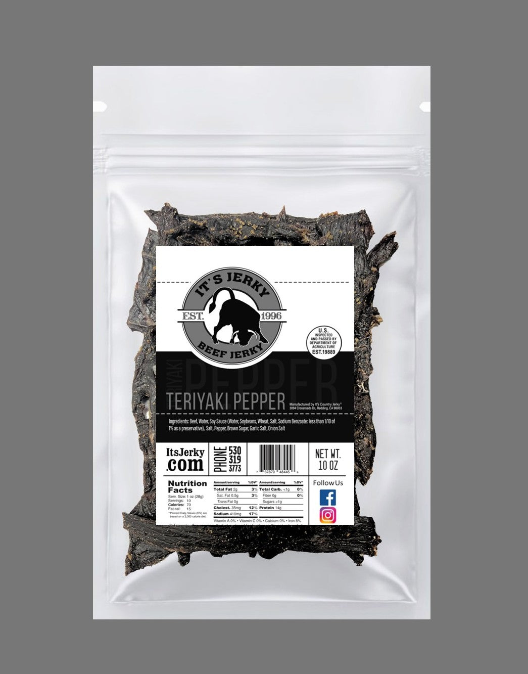 Teriyaki Pepper Beef Jerky 10oz