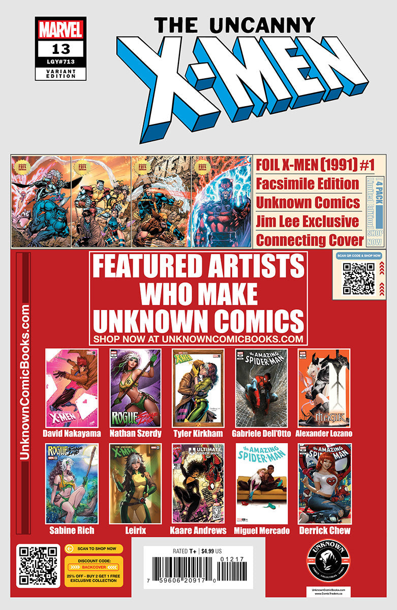 Uncanny X-men #13 Unknown Comics Alexander Lozano Exclusive Var (04/09/2025)