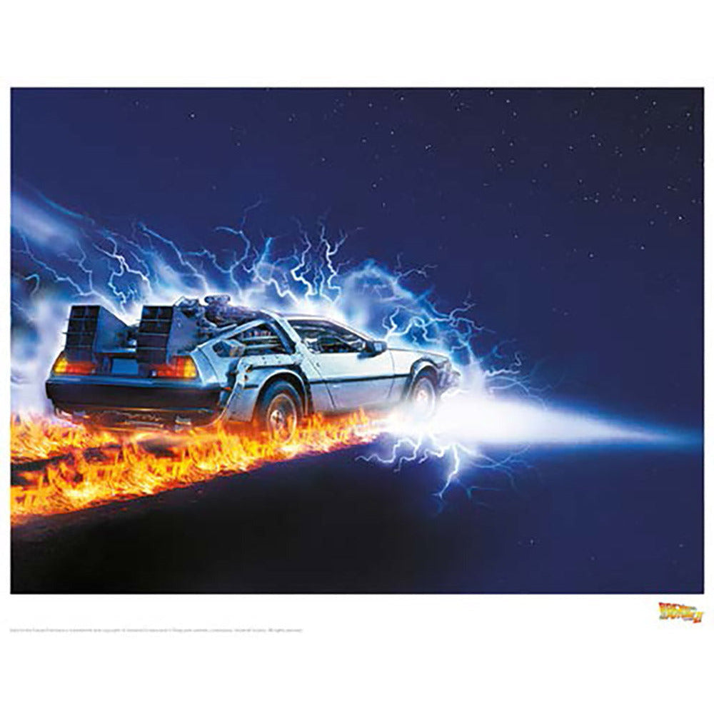 Back to the Future Part II "Car Stars" Limited Edition Commemorative Print with protective toploader