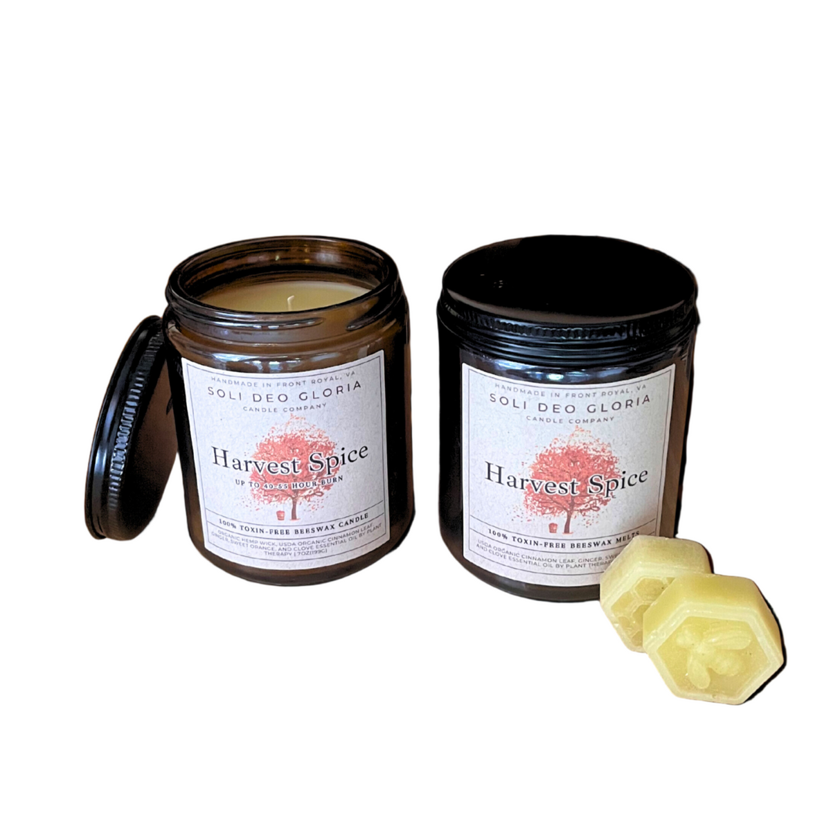 Harvest Spice Fall Beeswax Candle | Organic Essential Oil Infused