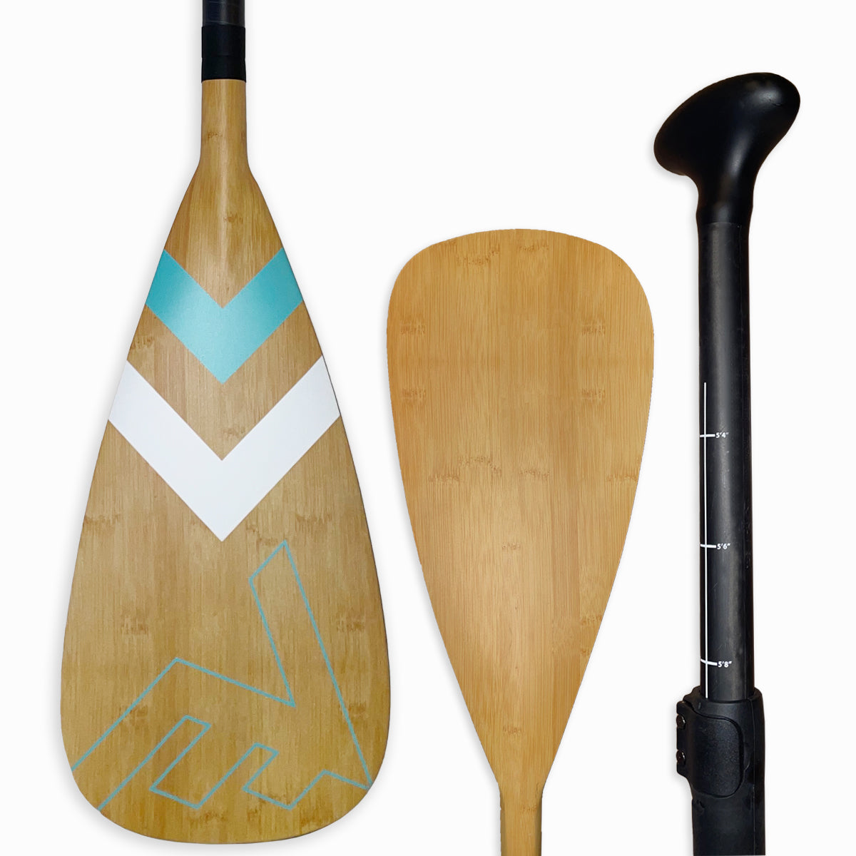 Carbon-Fiberglass Adjustable Paddle with ABS Edge  - Bamboo