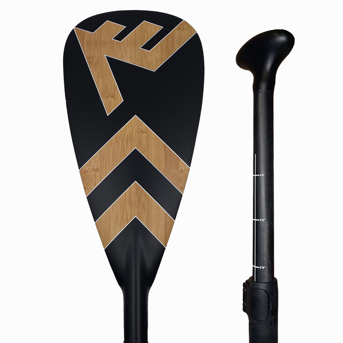 Carbon-Fiberglass Adjustable Paddle with ABS Edge  - Bamboo