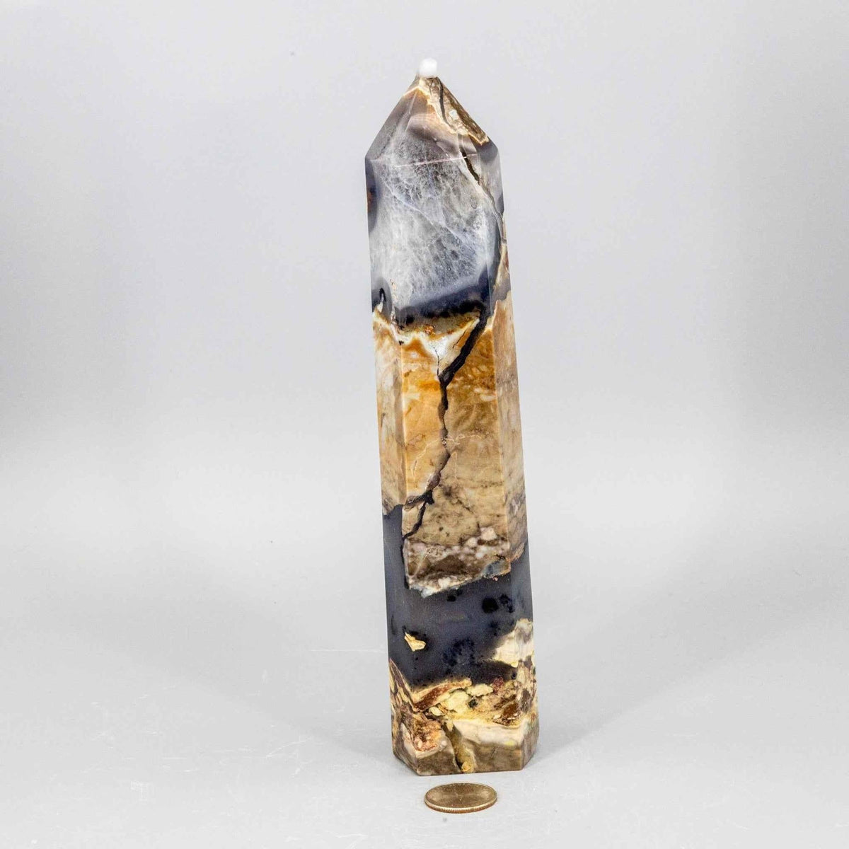 Volcano Agate Tower XL UV Reactive Crystal Tower