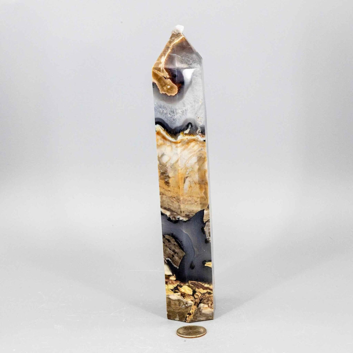 Volcano Agate Tower XL UV Reactive Crystal Tower