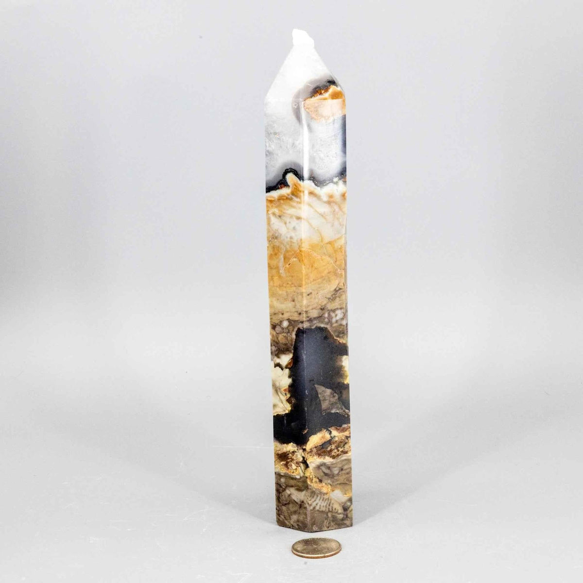 Volcano Agate Tower XL UV Reactive Crystal Tower