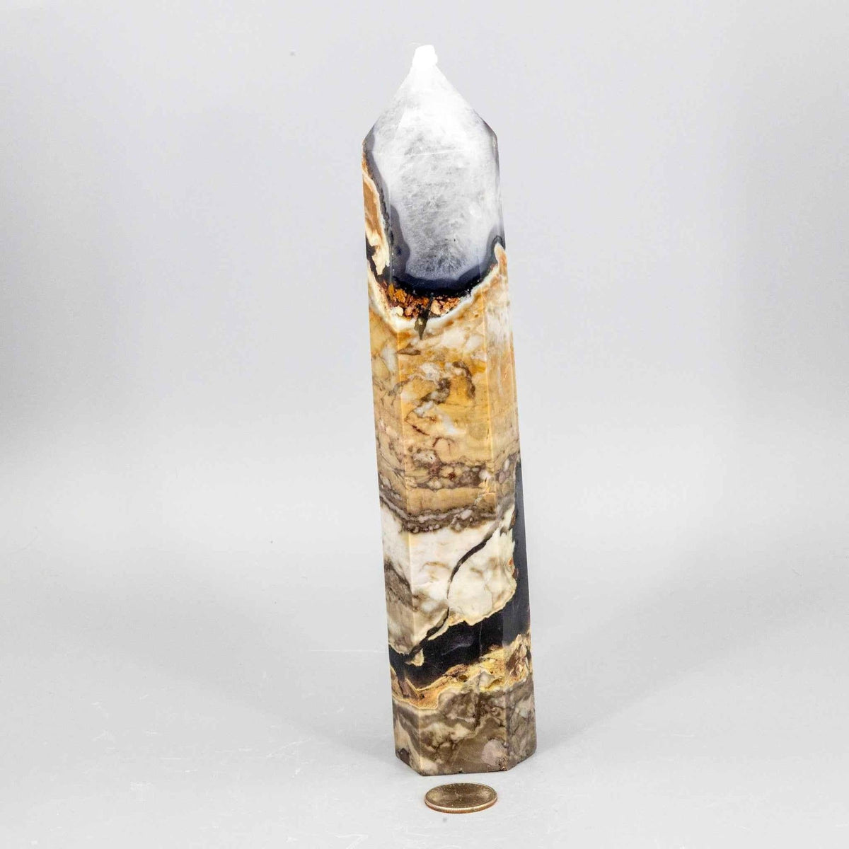 Volcano Agate Tower XL UV Reactive Crystal Tower