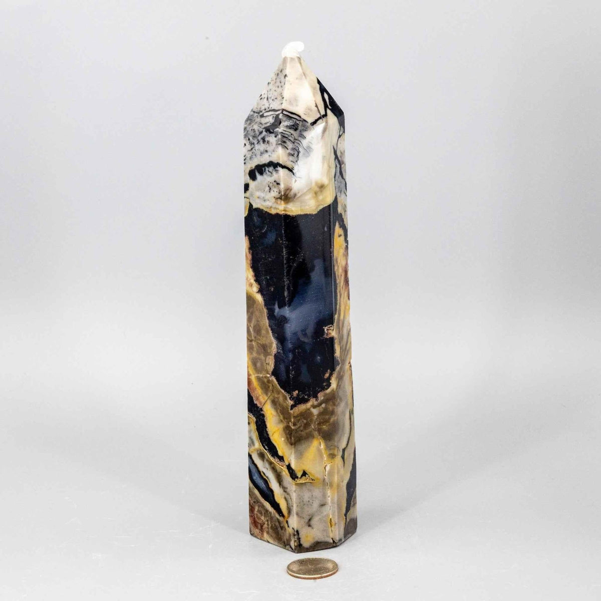 Volcano Agate Tower XL UV Reactive Crystal Tower