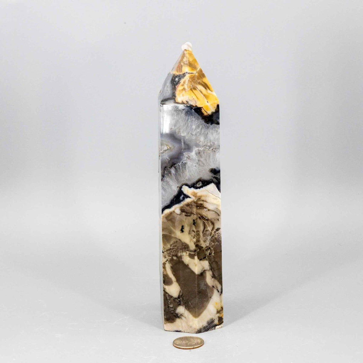 Volcano Agate Tower XL UV Reactive Crystal Tower
