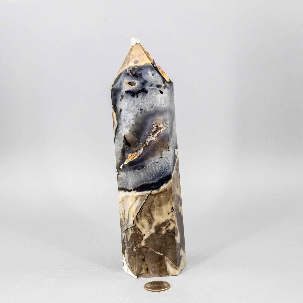 Volcano Agate Tower XL UV Reactive Crystal Tower