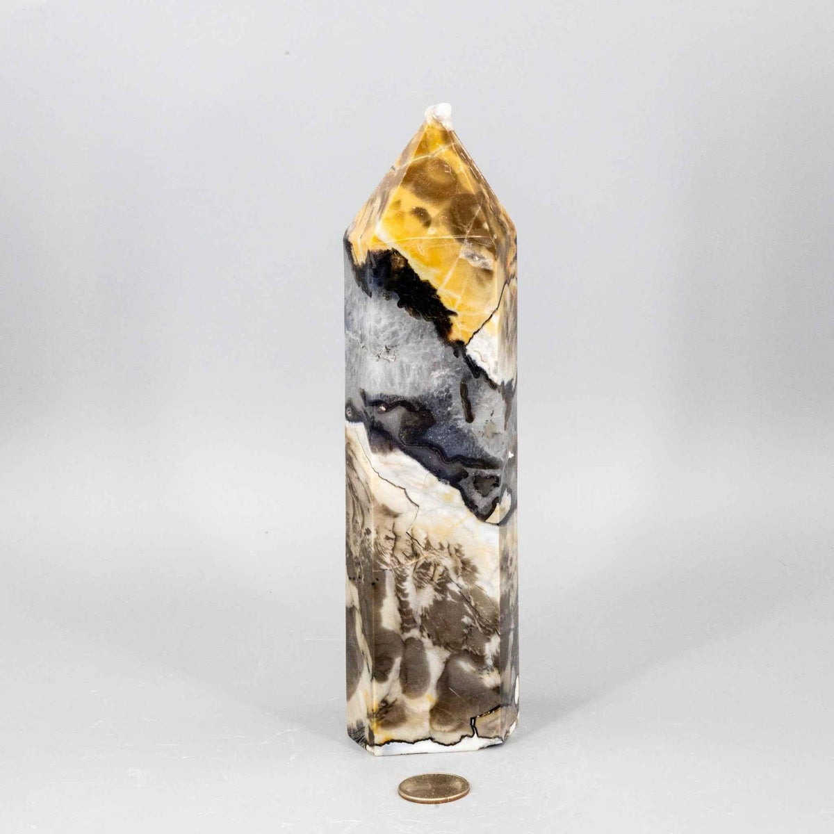 Volcano Agate Tower XL UV Reactive Crystal Tower