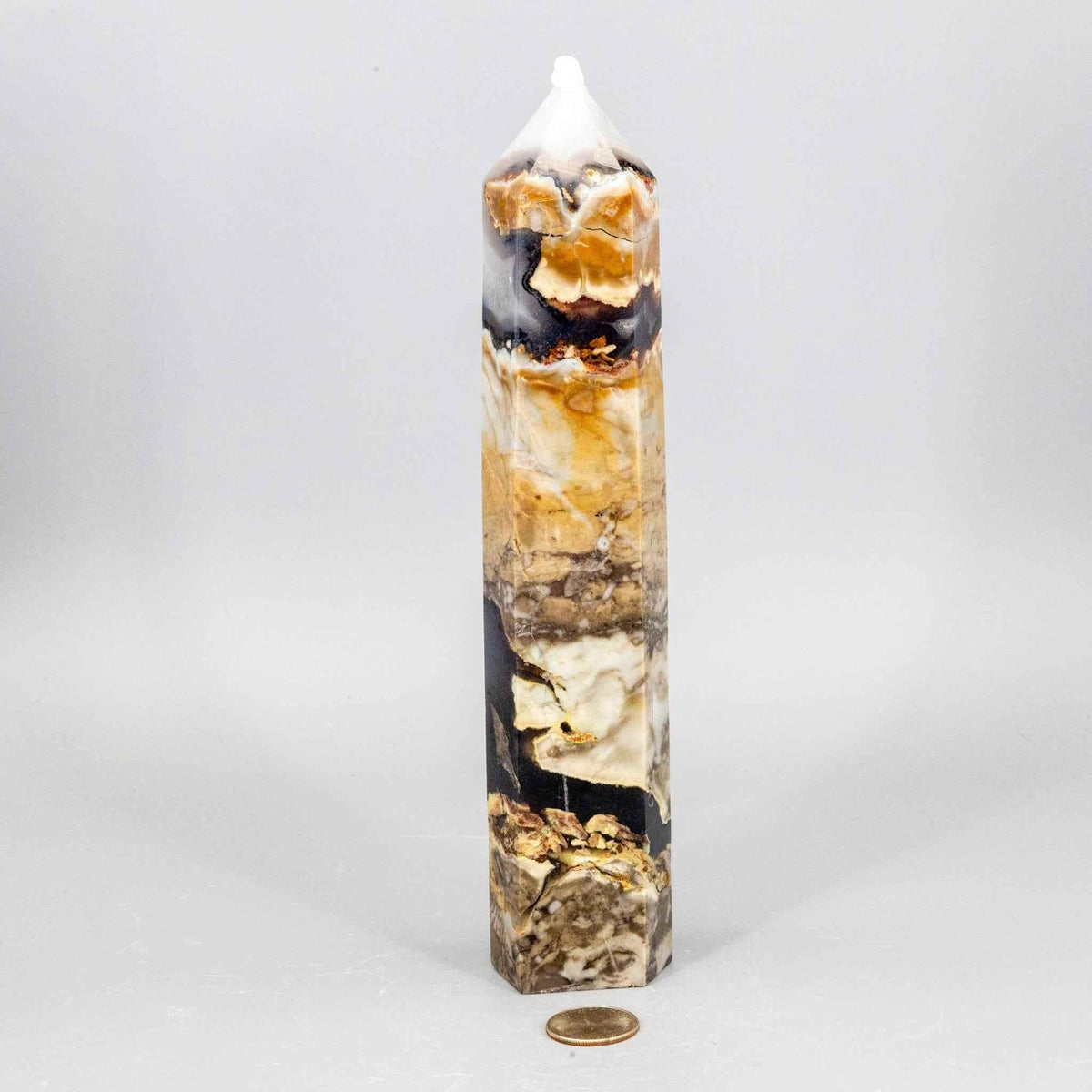 Volcano Agate Tower XL UV Reactive Crystal Tower