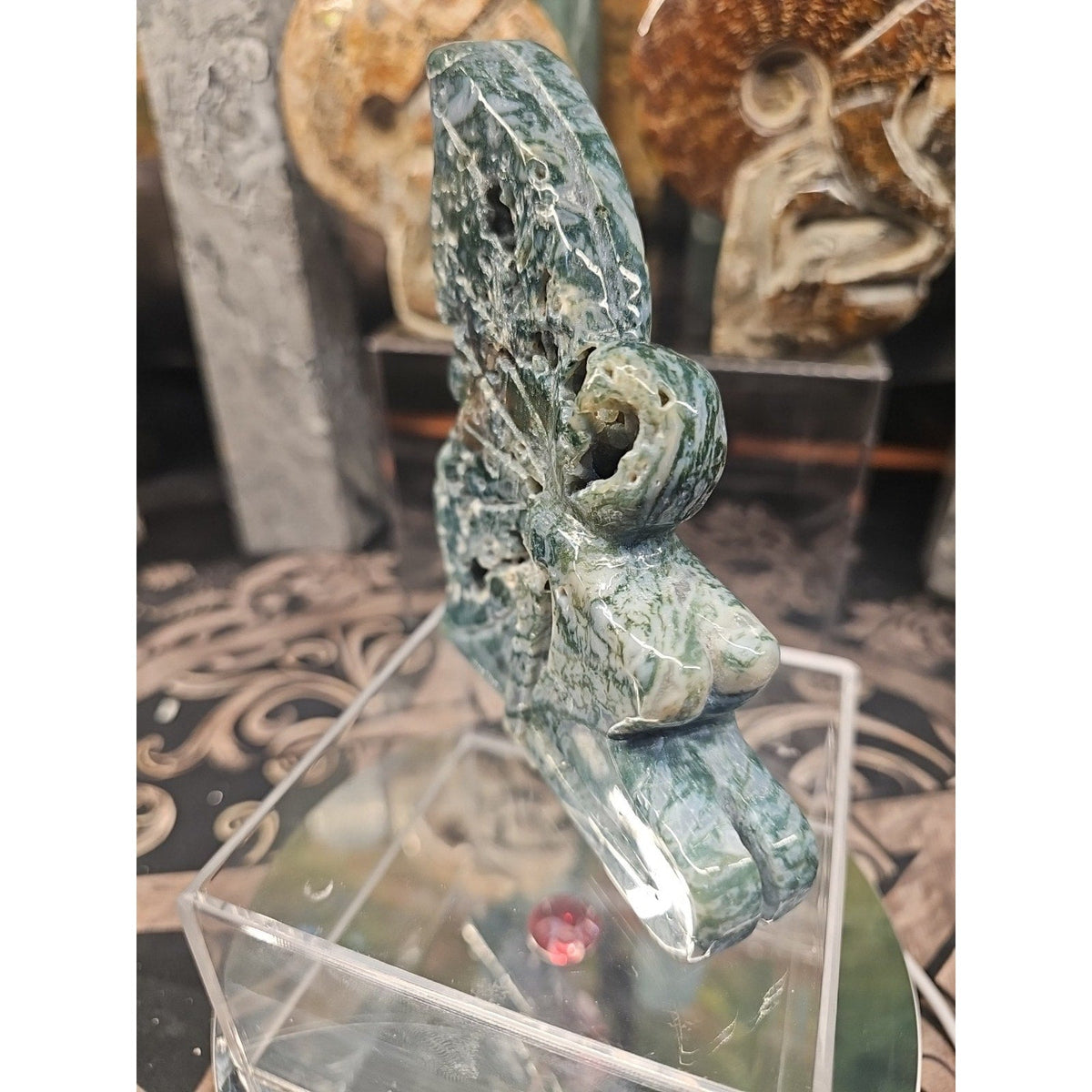 Moss Agate Fairy Guardian .77lb
