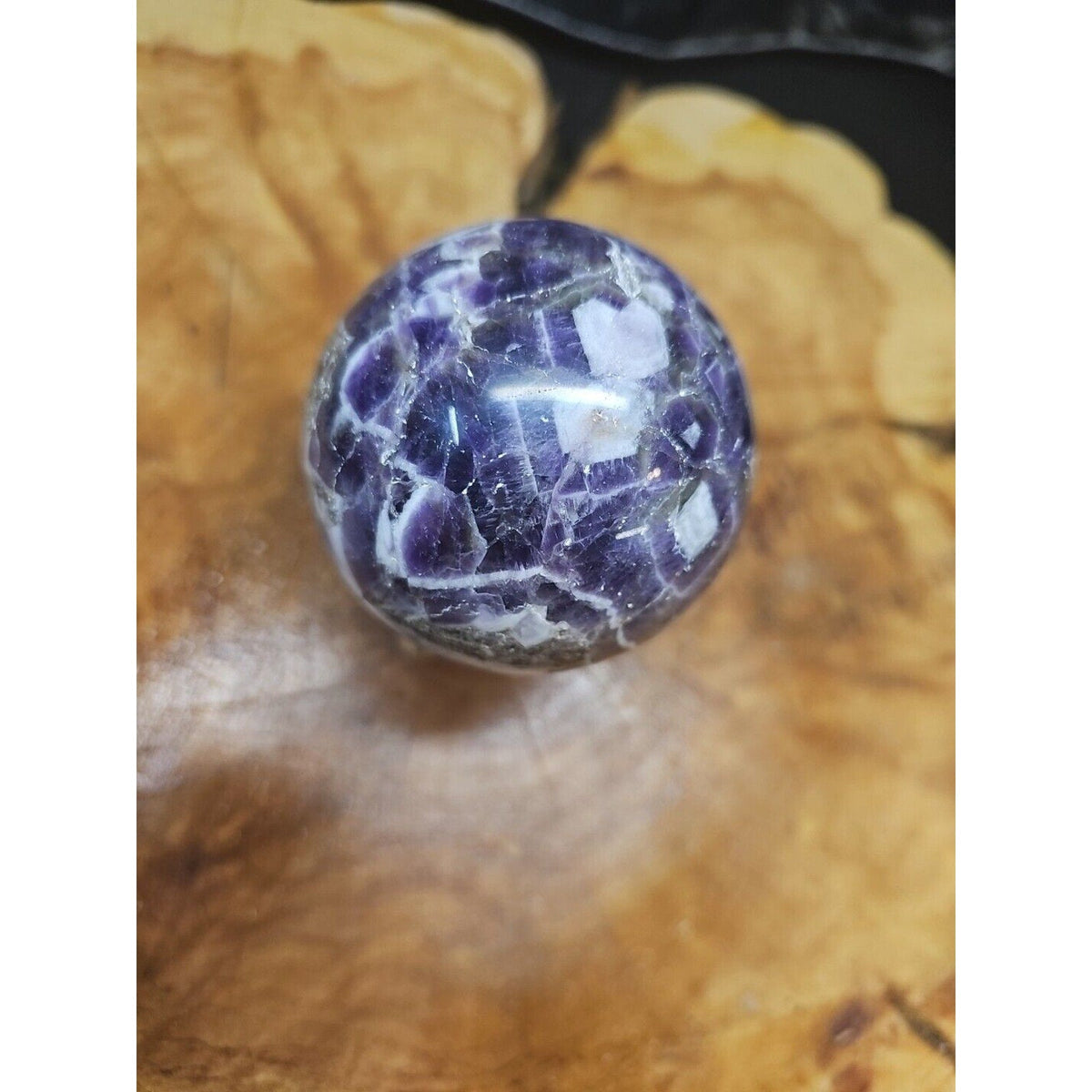 Amethyst Sphere — 65mm with Glass Stand, 1 lb
