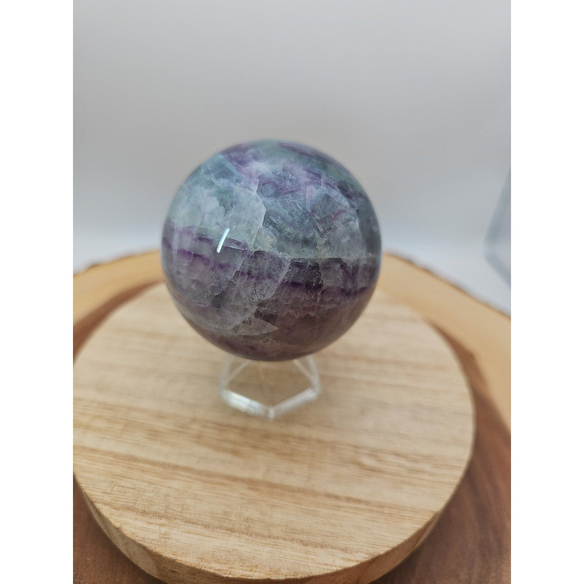Rainbow Fluorite Crystal Sphere – 1.09 lb Madagascar