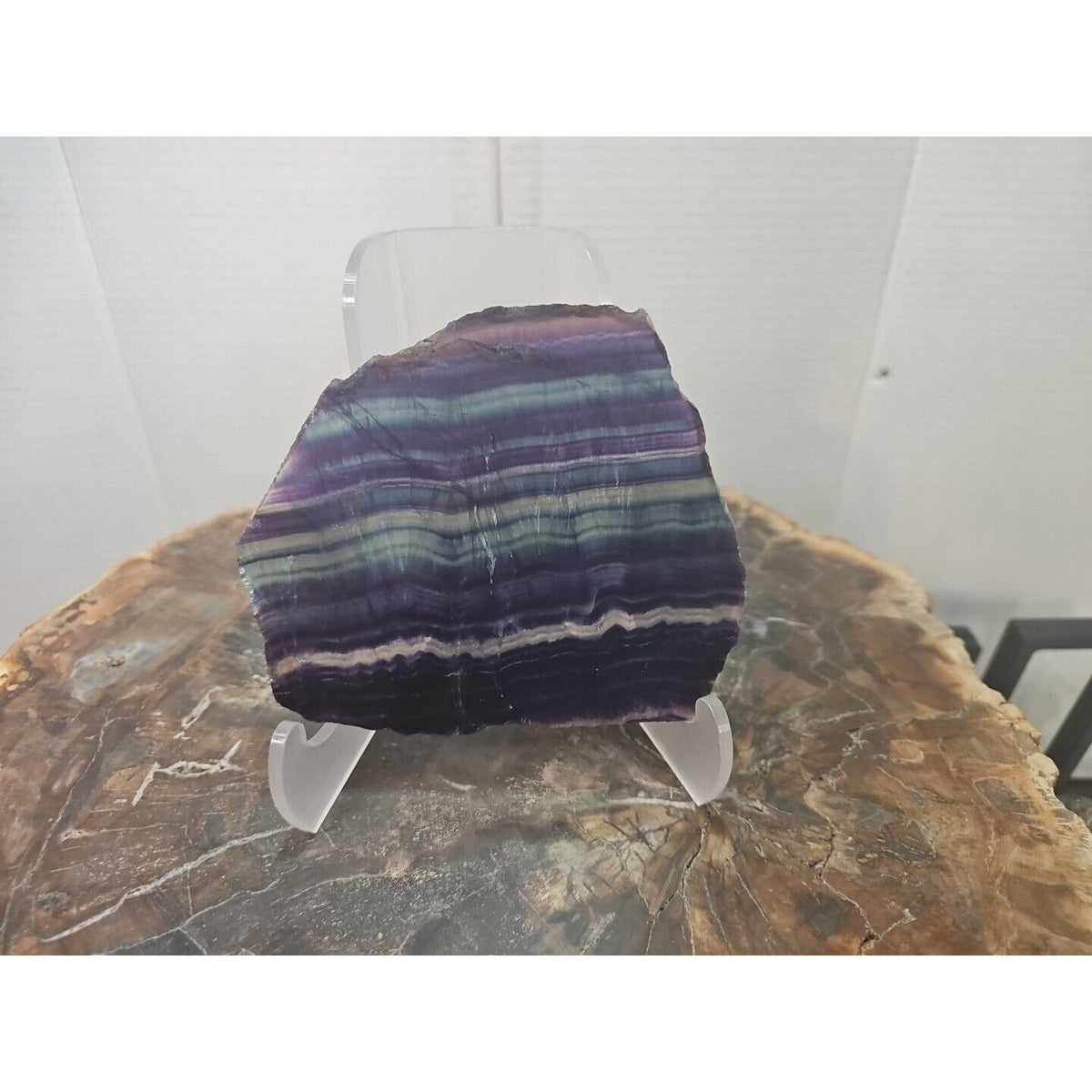 380G Natural beautiful Rainbow Fluorite Crystal flake original stone specimen