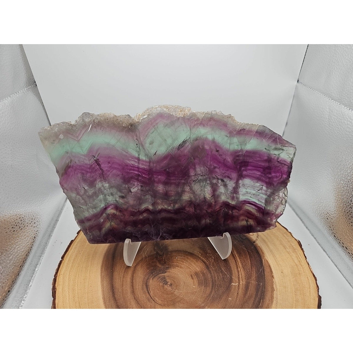 5.7LB Natural Fluorite Quartz Crystal Sheet - Vitreous Mineral Specimen