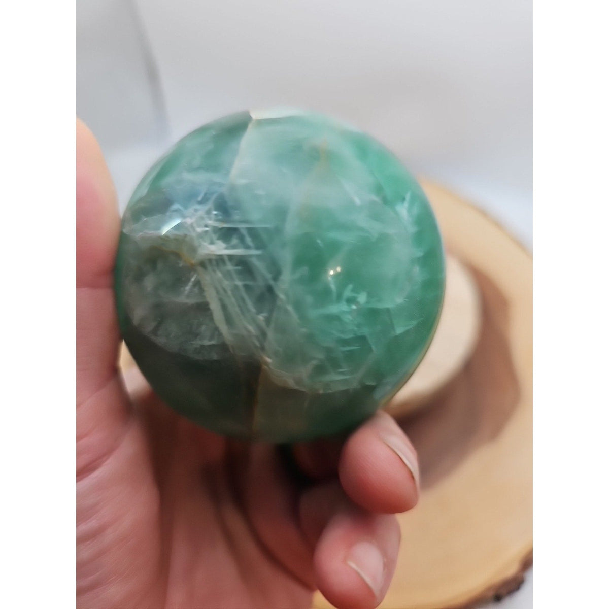 Rainbow Fluorite Crystal Sphere – 1.59 lb Madagascar