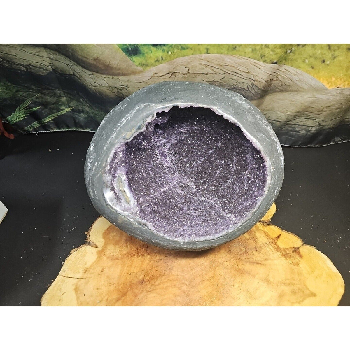 Raw Amethyst Money Bag Geode — 16.8 lbs, Abundance & Reiki Energy Crystal