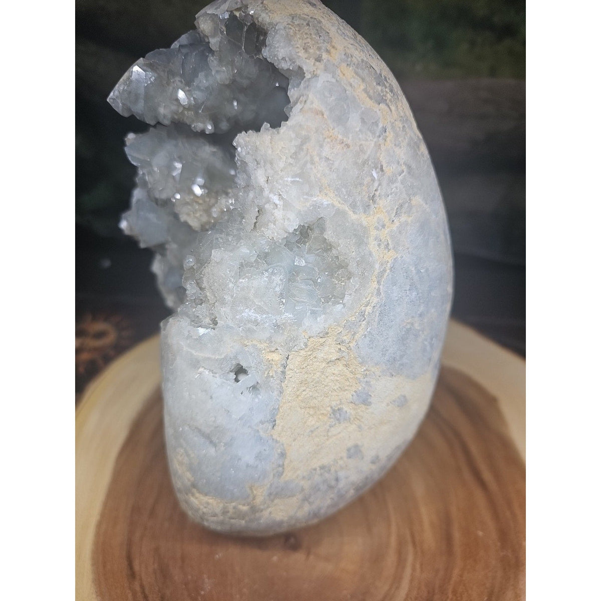 Large Baby Blue Celestite Geode Cluster — 13.6 lbs, 8 inches, Brazil