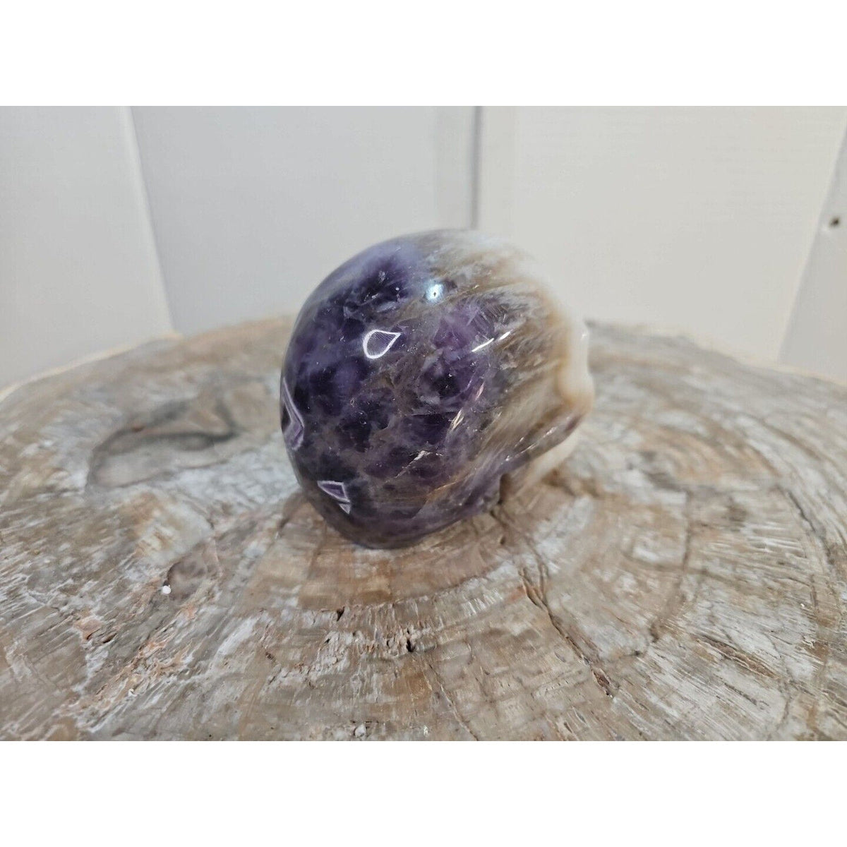 2.2 lb Natural Amethyst Hand-Carved Crystal Skull — Spiritual Collector Piece