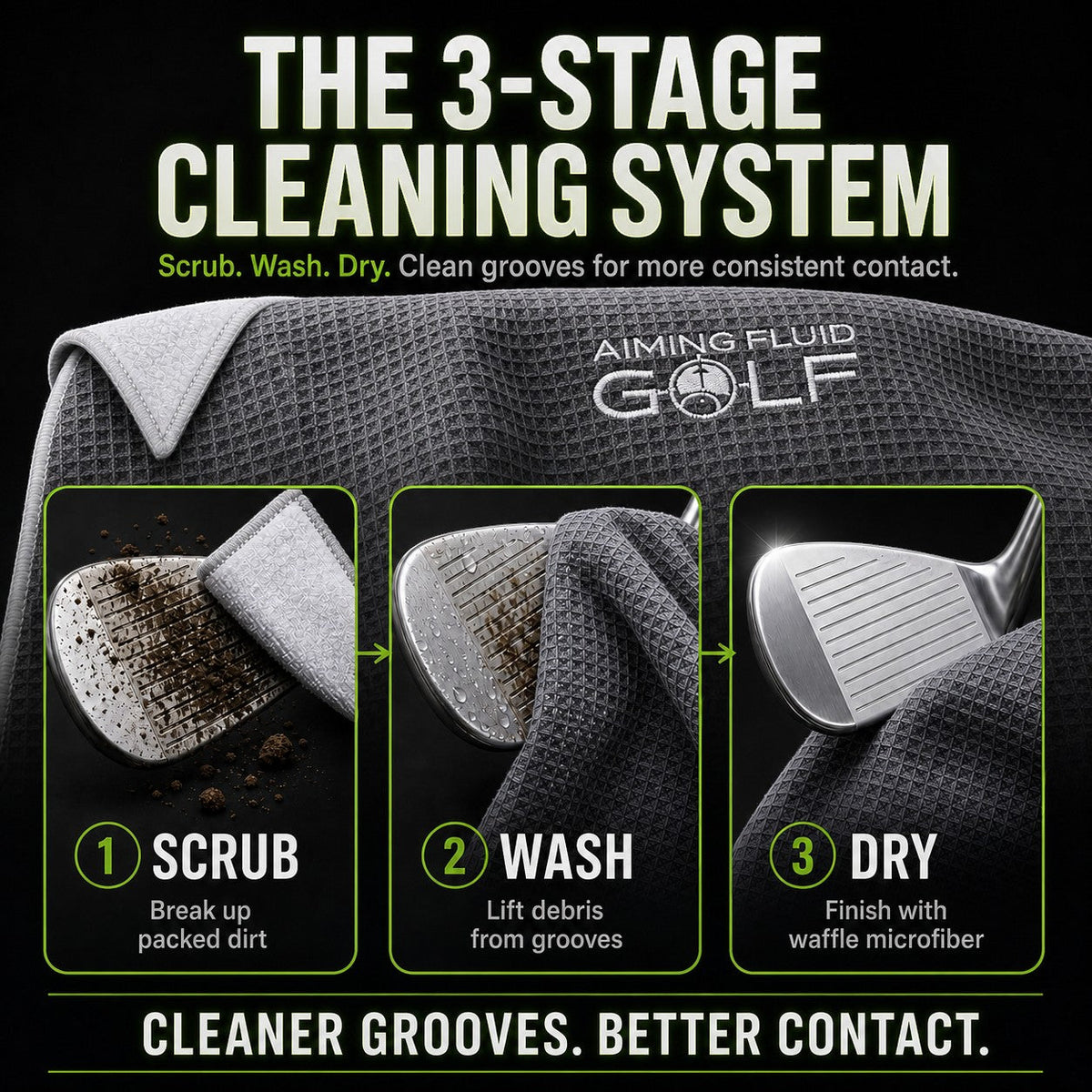 Magna-Anchor™ Magnetic Golf Towel – Stubby (16×24)
