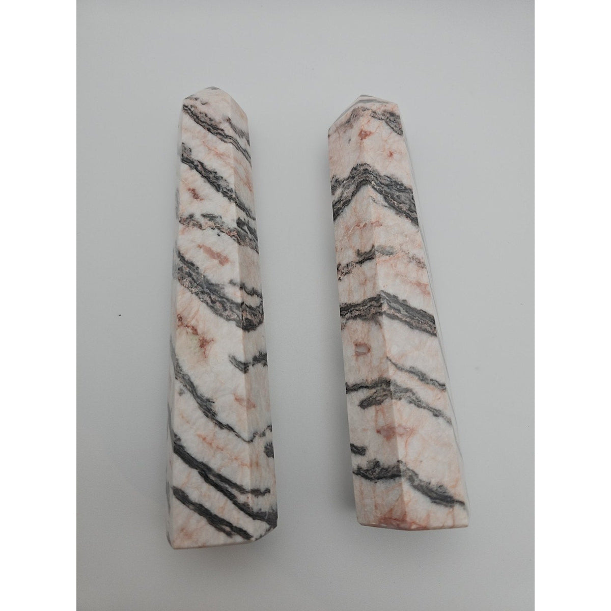 Pink Zebra Jasper 2.37lbs 1 Pair