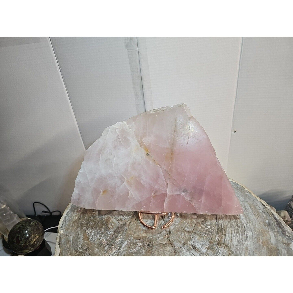 Natural Rose Quartz Crystal Stone Slices — 5.72 lbs from China