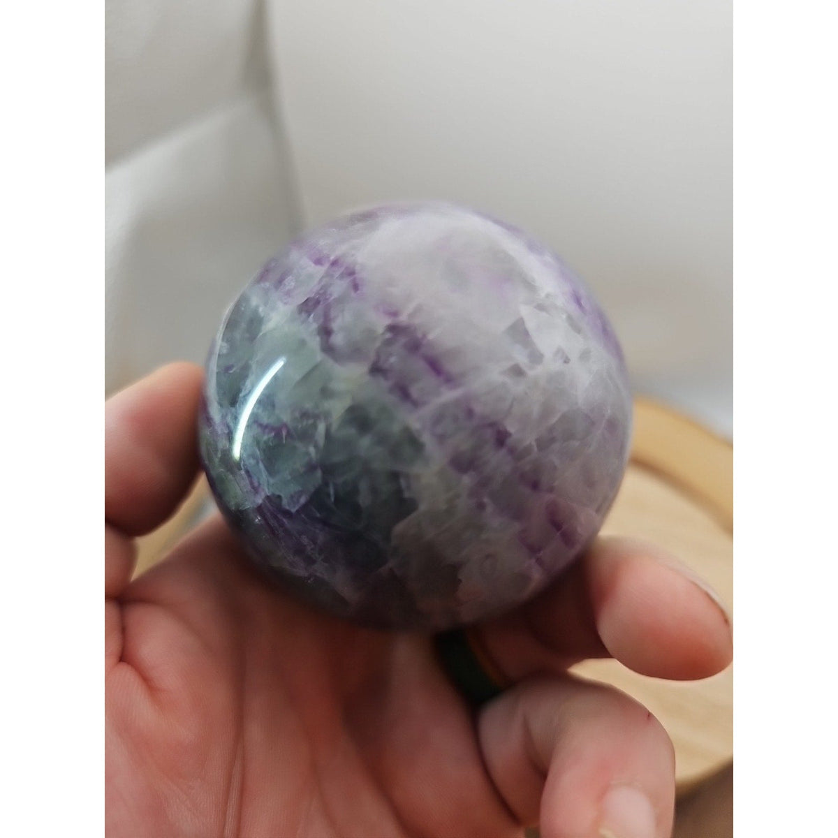 Rainbow Fluorite Crystal Sphere – 1.09 lb Madagascar