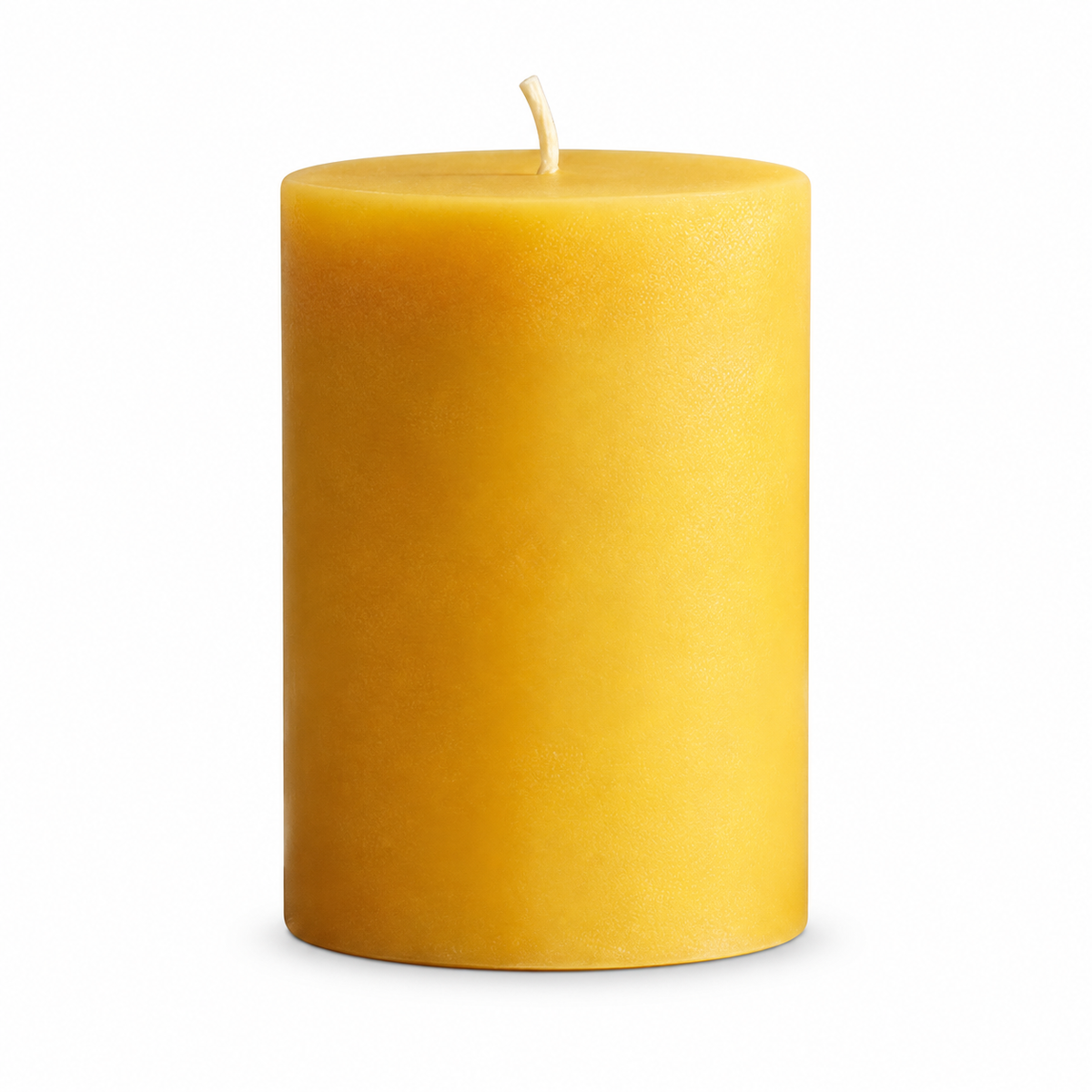 3x4 Inch Yellow Beeswax Pillar Candle