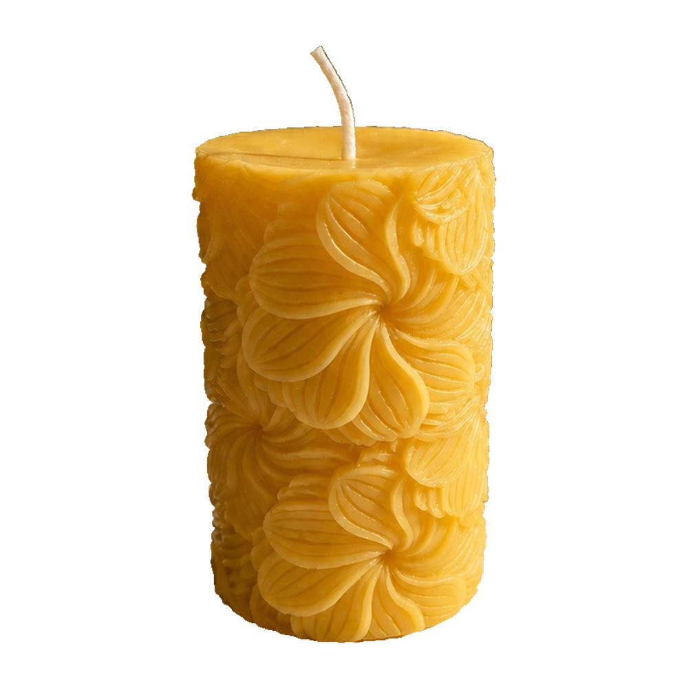 Pinwheel Flower Pillar Candle