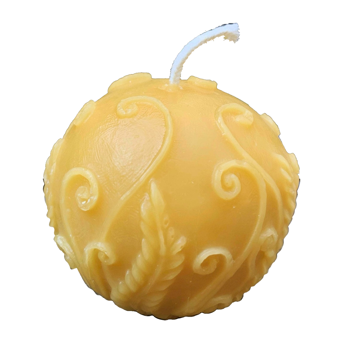 Fern Ball Beeswax Candle