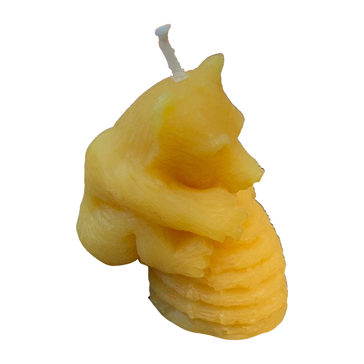 Baby Bear Hugging Beehive Candle