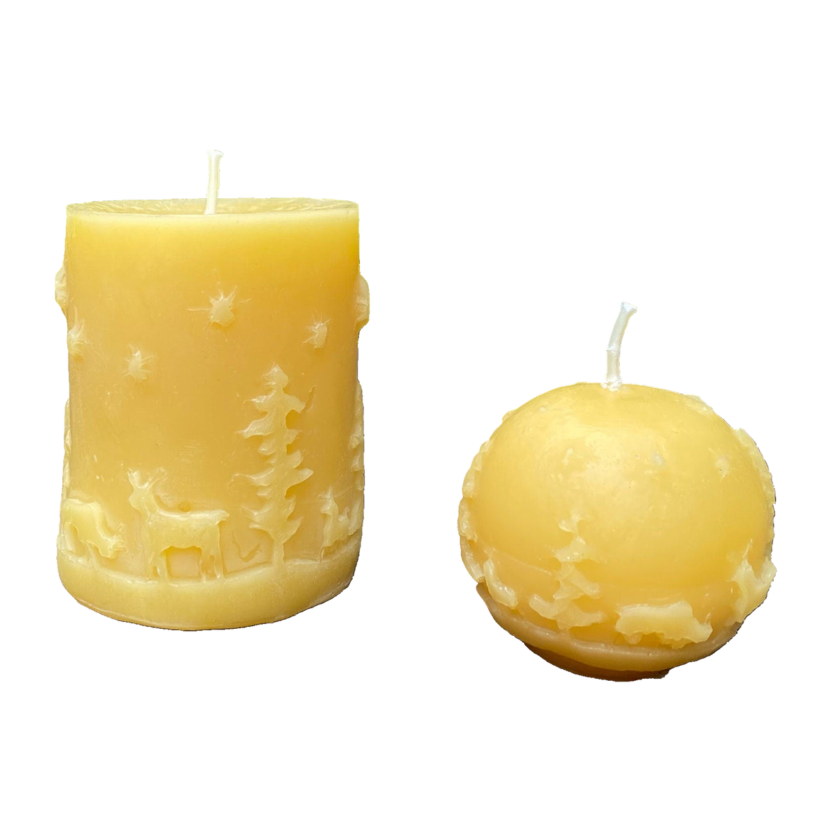 Starry Night Beeswax Candle Pair