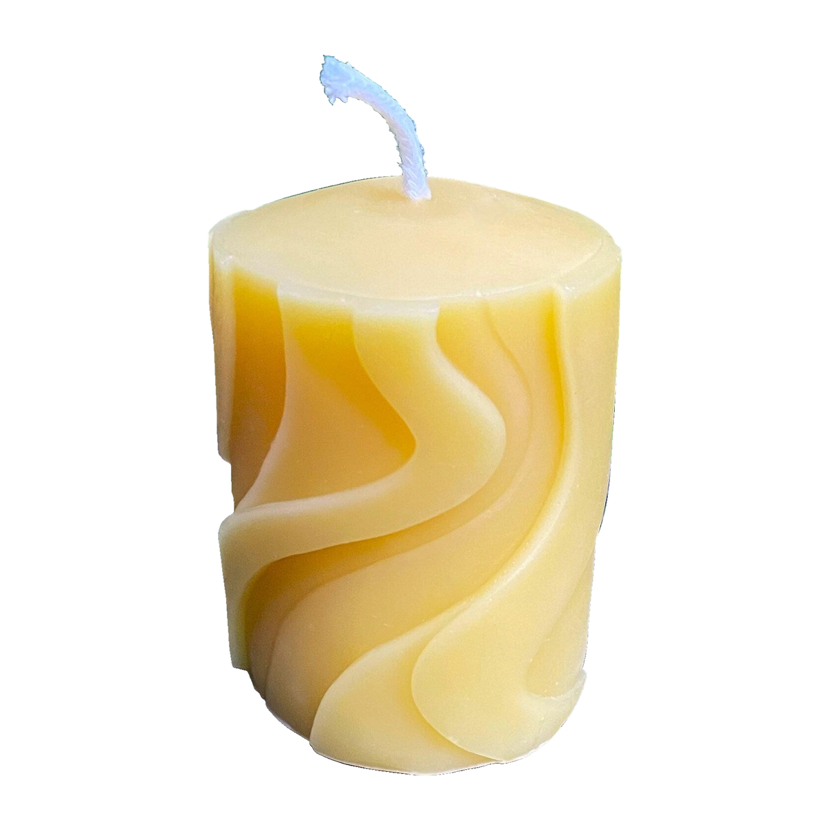Whirly Pillar Beeswax Candle
