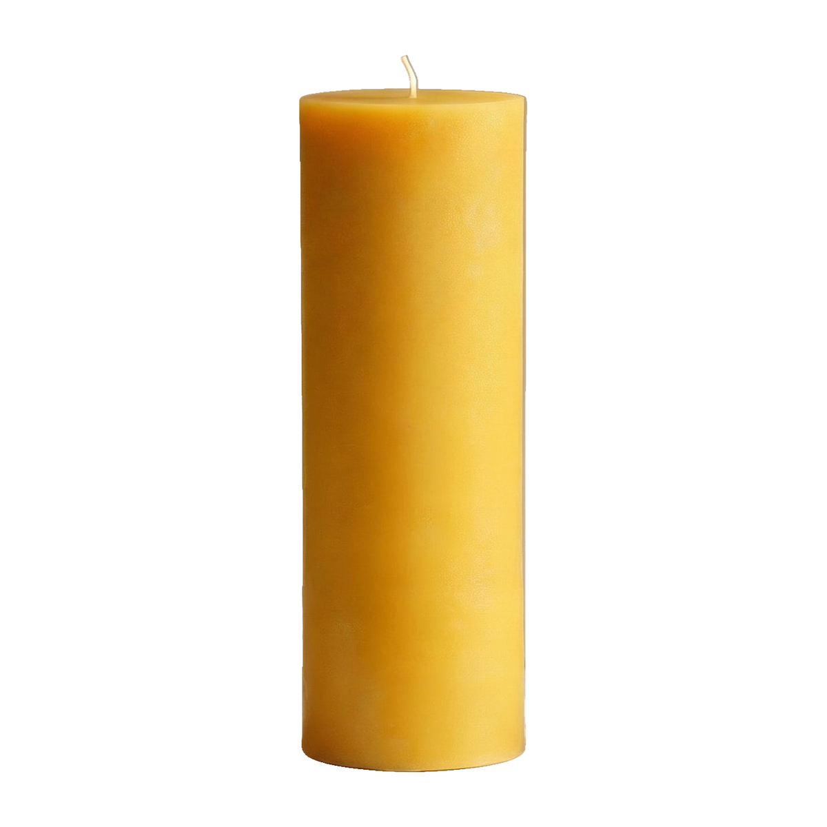 3x10 Inch Yellow Beeswax Pillar Candle