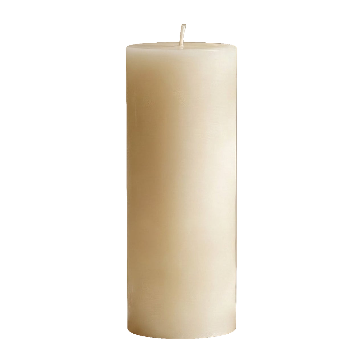 3x8 Inch White Beeswax Pillar Candle
