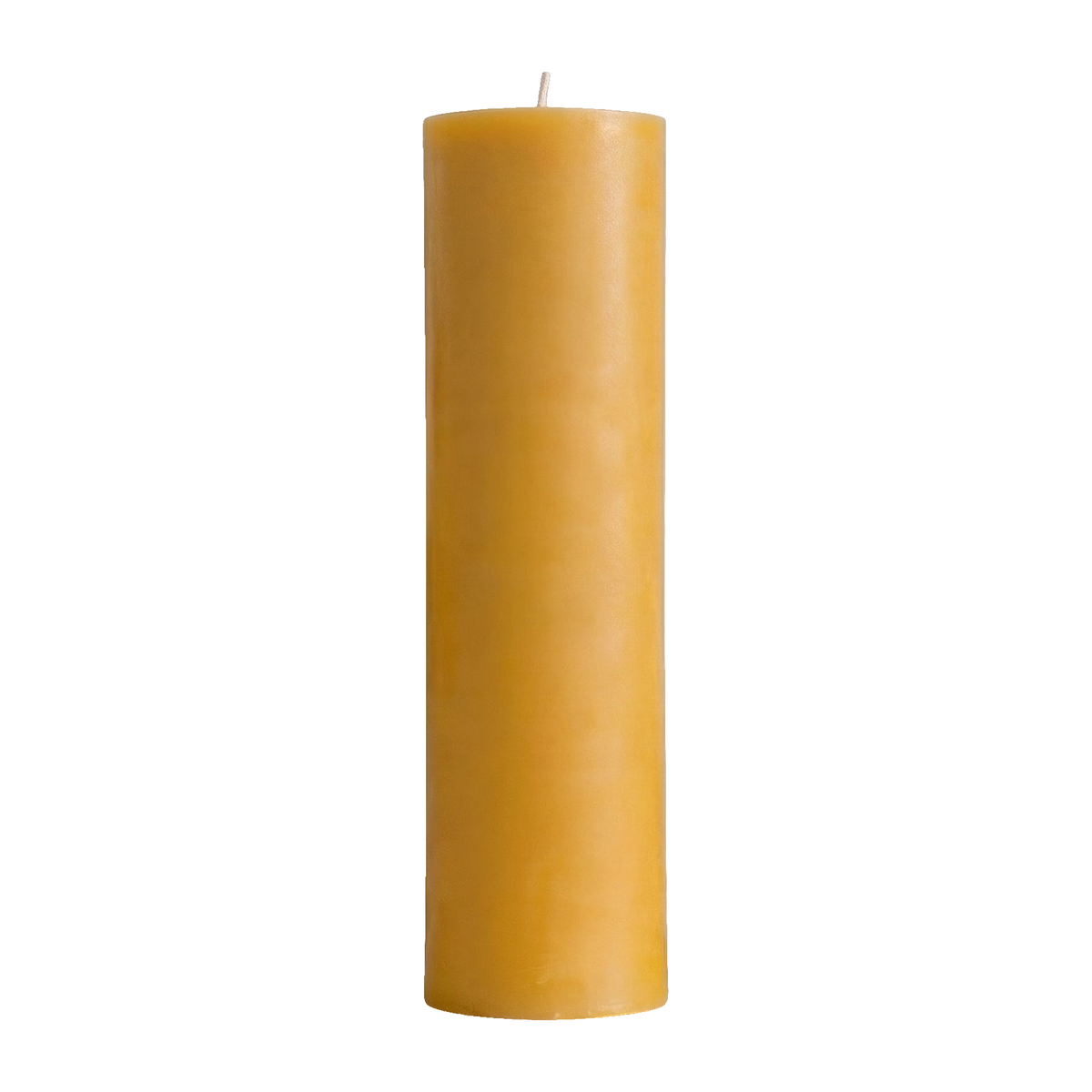 4x14 Inch Yellow Beeswax Pillar Candle