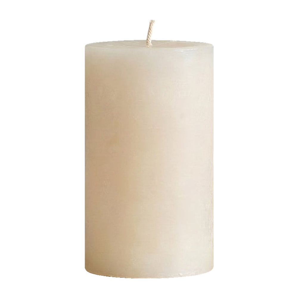 4x6 Inch White Beeswax Pillar Candle