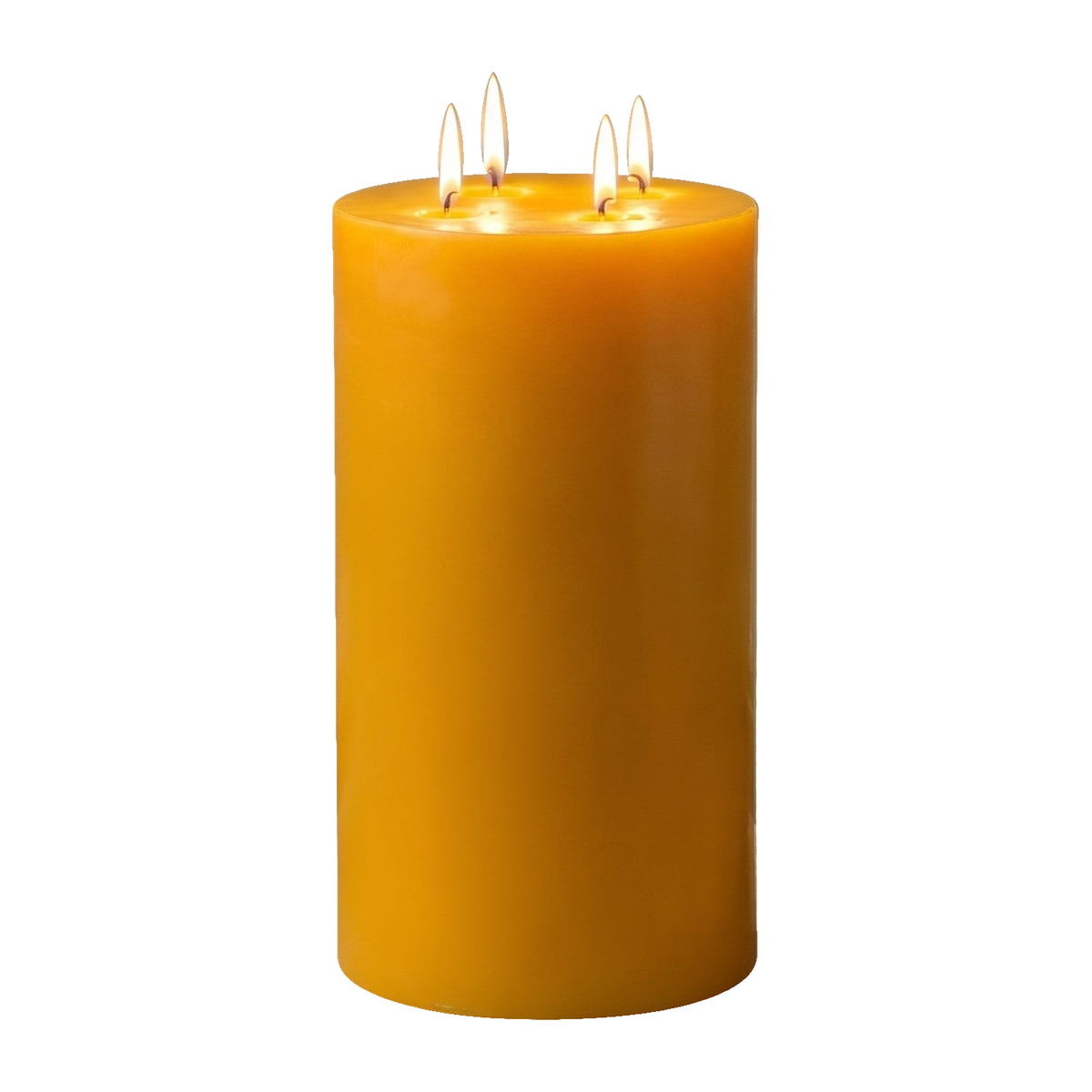 6x11" Yellow Beeswax Pillar Candle