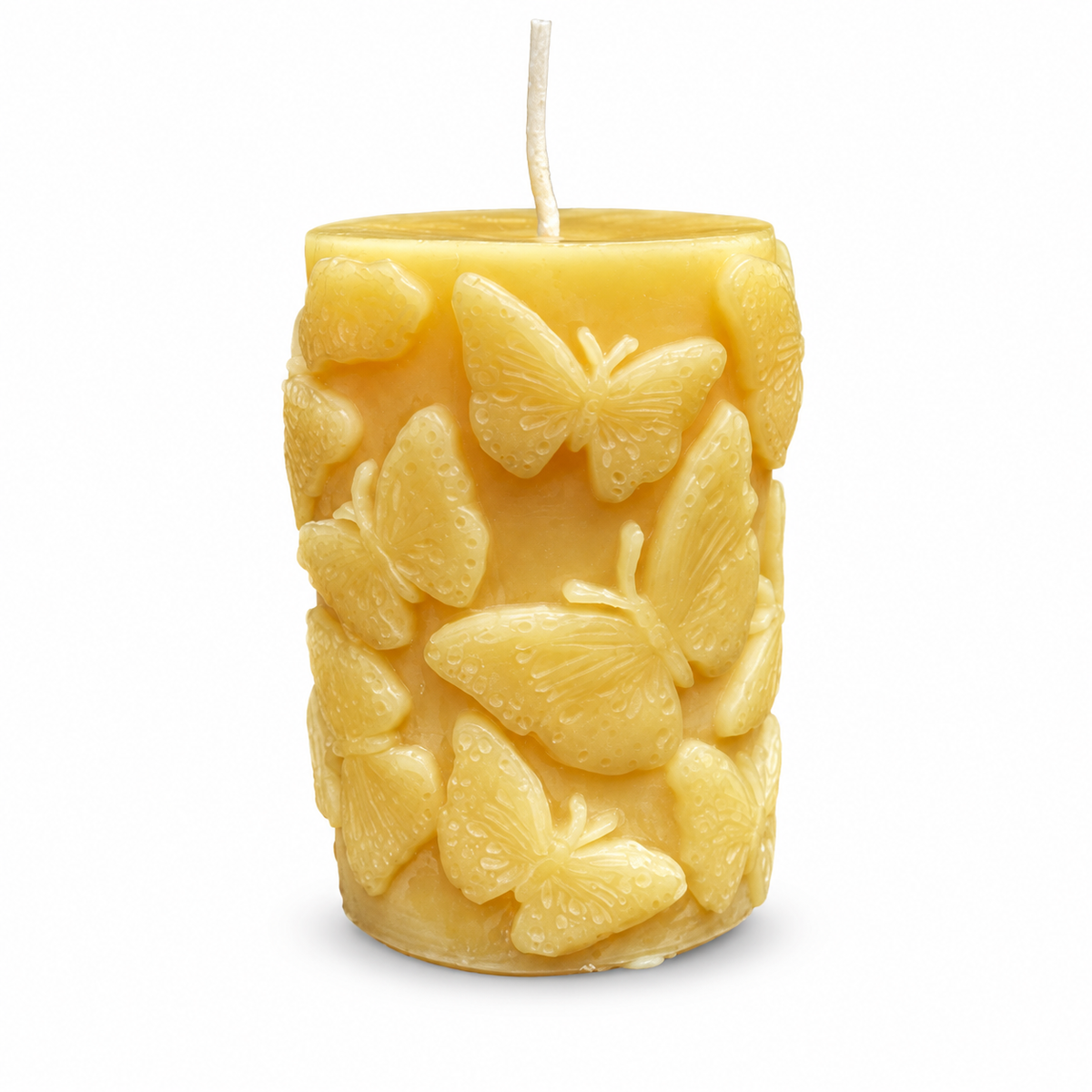 Butterflies Beeswax Pillar Candle