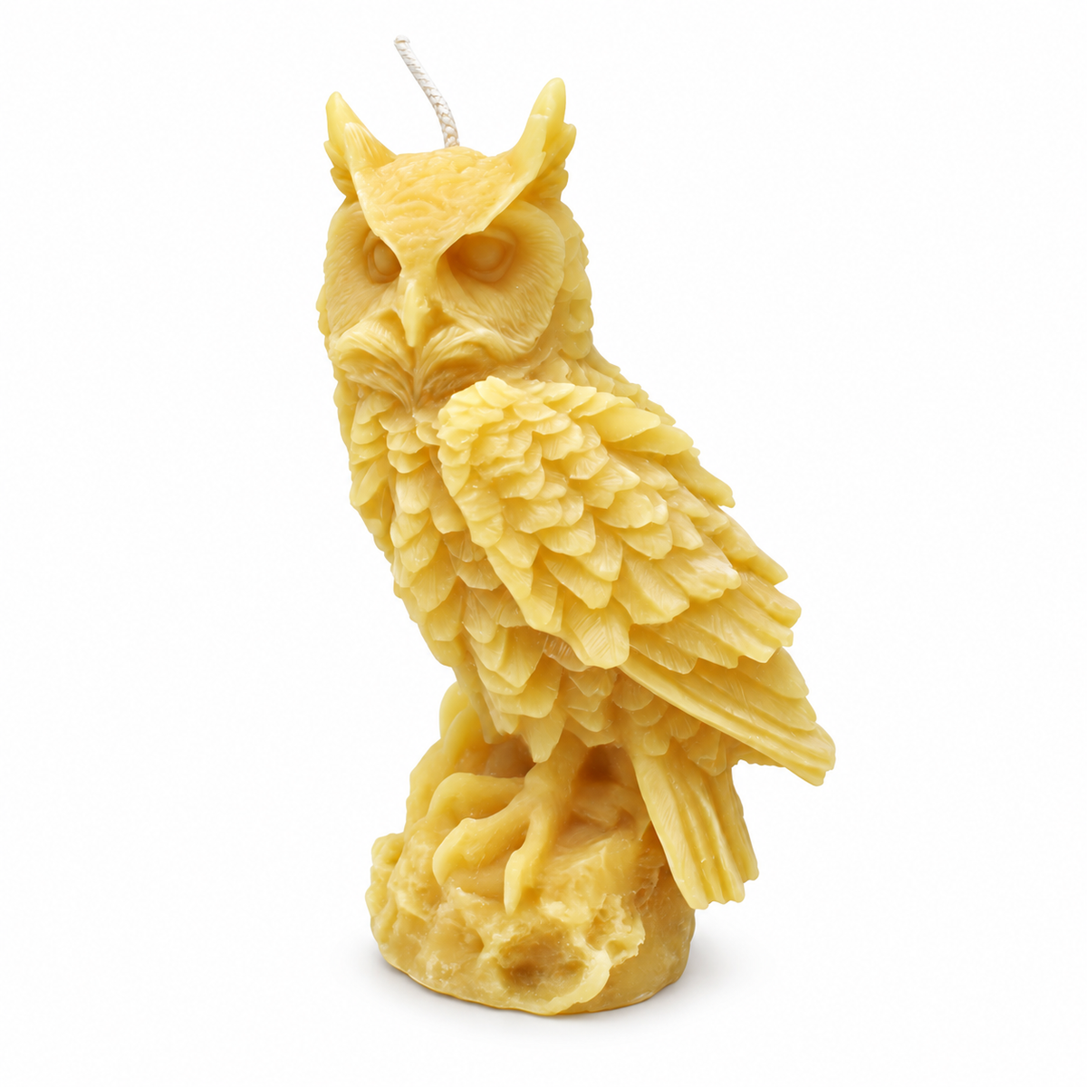 Large Owl Beeswax Candle