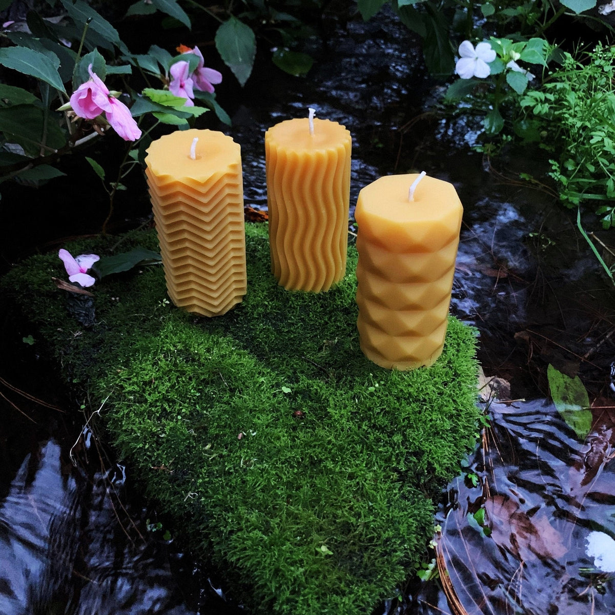 Modern Pillar Beeswax Candles