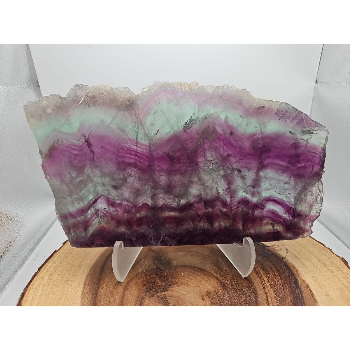 5.7LB Natural Fluorite Quartz Crystal Sheet - Vitreous Mineral Specimen