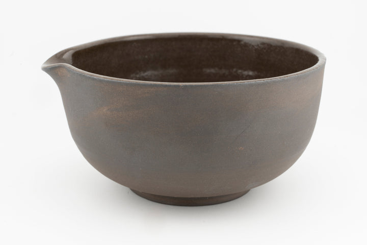 Bowl with optional Spout - Brown Stoneware - 5" or 6"